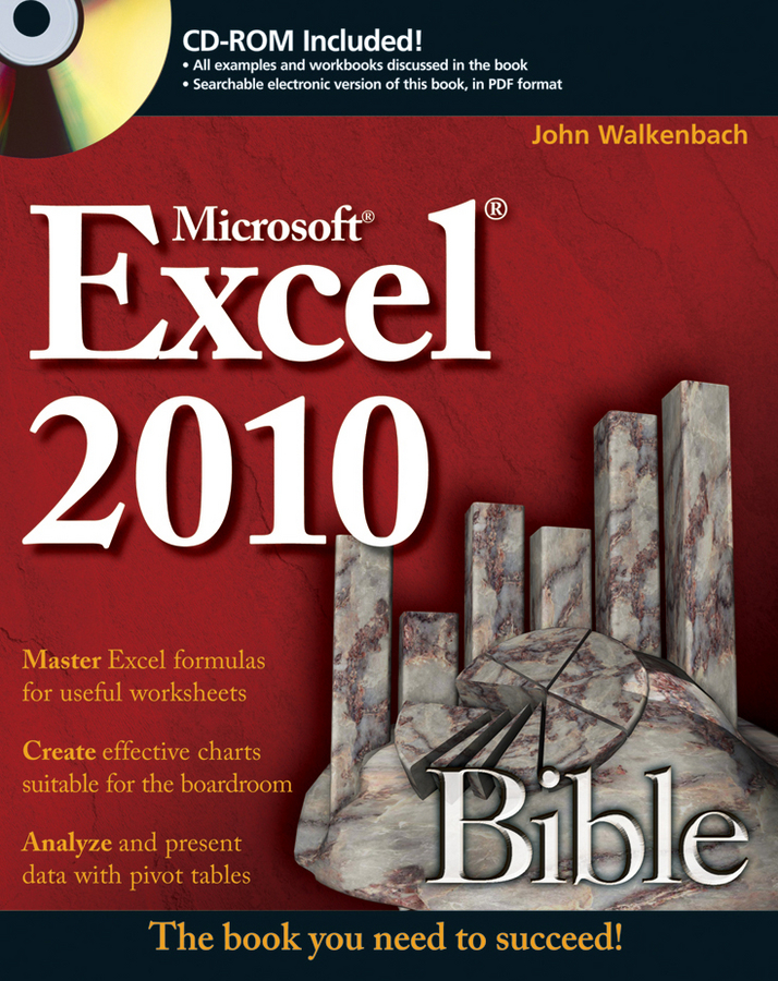 Книга  Excel 2010 Bible созданная John  Walkenbach может относится к жанру зарубежная компьютерная литература, программы. Стоимость электронной книги Excel 2010 Bible с идентификатором 28317183 составляет 3279.54 руб.