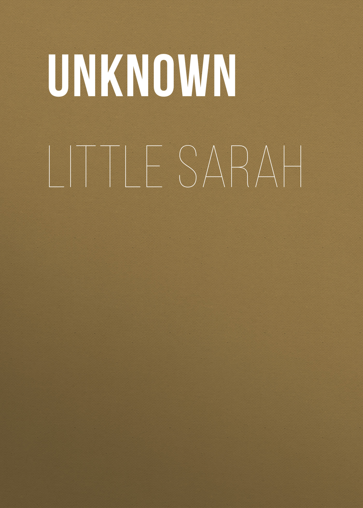 Книга Little Sarah из серии , созданная  Unknown, может относится к жанру Зарубежная классика, Зарубежная старинная литература. Стоимость электронной книги Little Sarah с идентификатором 35495487 составляет 0 руб.
