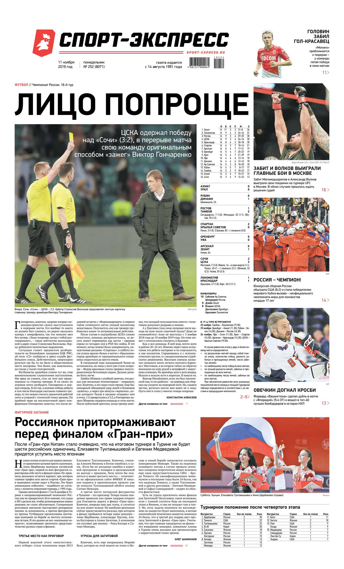 

Спорт-экспресс 252-2019