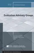 Evaluation Advisory Groups. New Directions for Evaluation, Number 136 - Baizerman Michael L.