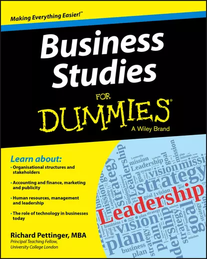 Обложка книги Business Studies For Dummies, Richard  Pettinger