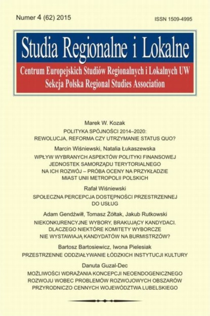 

Studia Regionalne i Lokalne nr 4(62)/2015