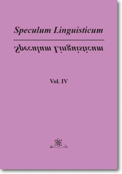 Jan Wawrzyńczyk - Speculum Linguisticum Vol. 4