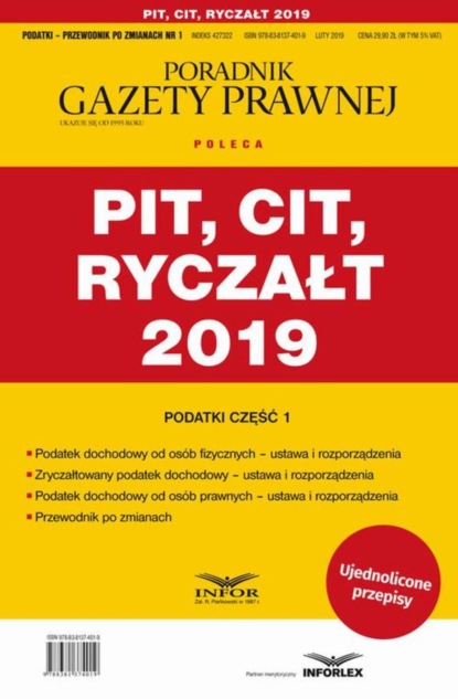 praca zbiorowa - PIT CIT Ryczałt 2019