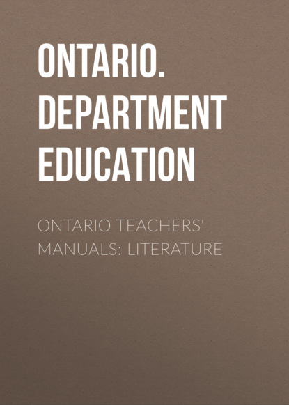 Ontario. Department of Education - Ontario Teachers' Manuals: Literature