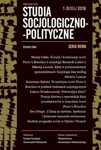 

Studia Socjologiczno-Polityczne 2016/1-2 (05)