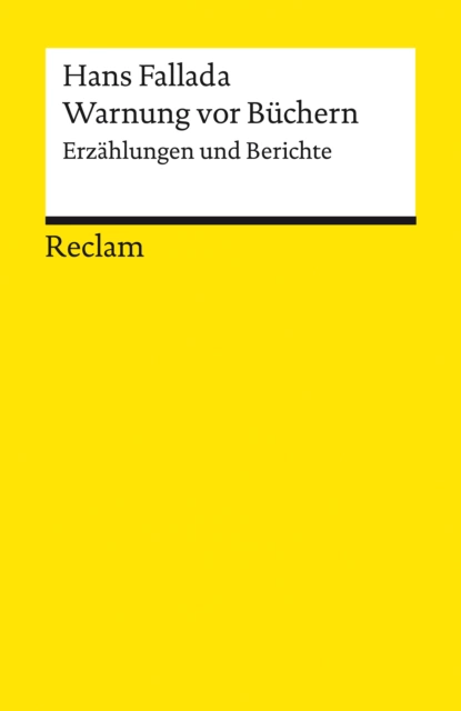 Обложка книги Warnung vor Büchern. Erzählungen und Berichte, Ханс Фаллада